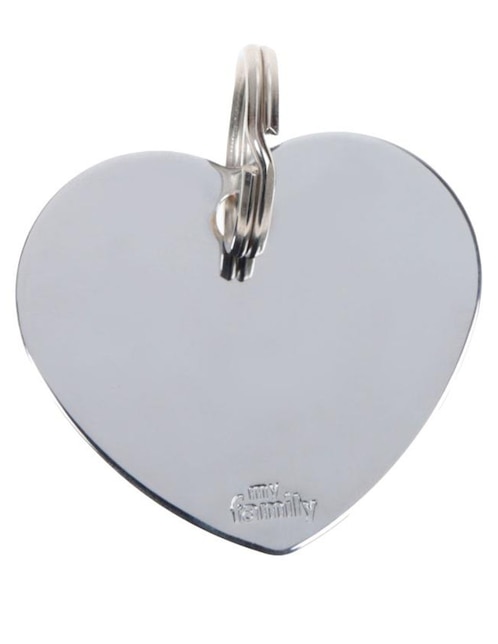 MY FAMILY BIG HEART CHROMED, M, PLATA