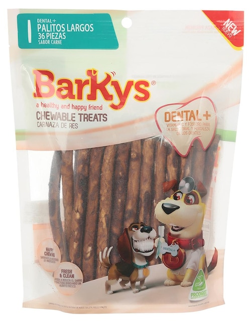Carnaza Barkys de res cuidado dental para perro