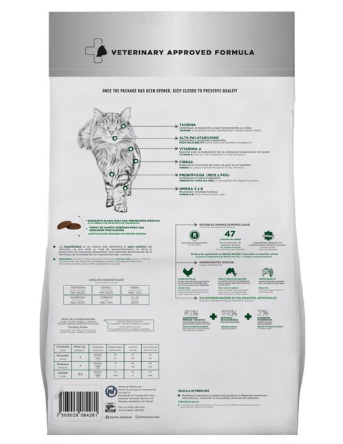 Croqueta Nupec de pollo y pescado para gato etapa adulto 2