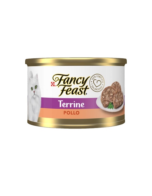 Alimento húmedo Fancy Feast de pollo con hígado para gato etapa adulto contenido 85 g