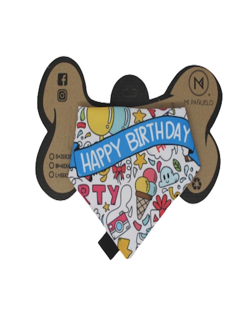 Pañuelo doble vista Happy Birthday It’s my Birthday para Perro