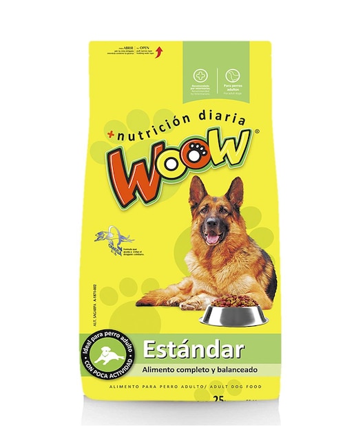 Croqueta Woow de carne para perro etapa juvenil contenido 25 kg