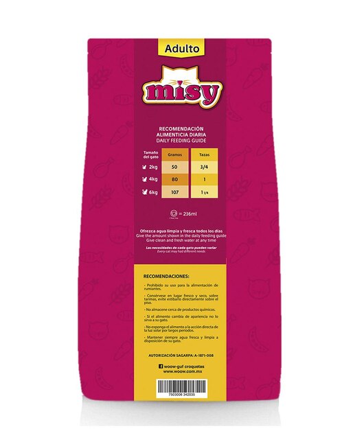 Croqueta Woow de pollo para gato etapa adulto contenido 15 kg 2