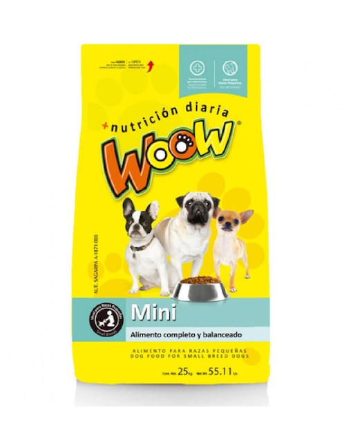 Croqueta Woow de carne para perro etapa adulto contenido 25 kg 1