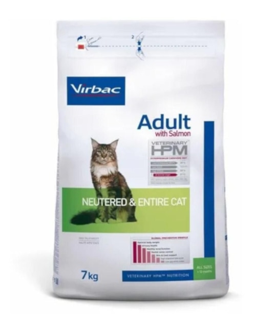 Croqueta Virbac de salmón para gato etapa adulto contenido individual 7 kg