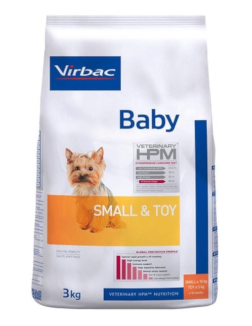 Croqueta Hpm Virbac de carne para perro etapa cachorro contenido individual 3 kg
