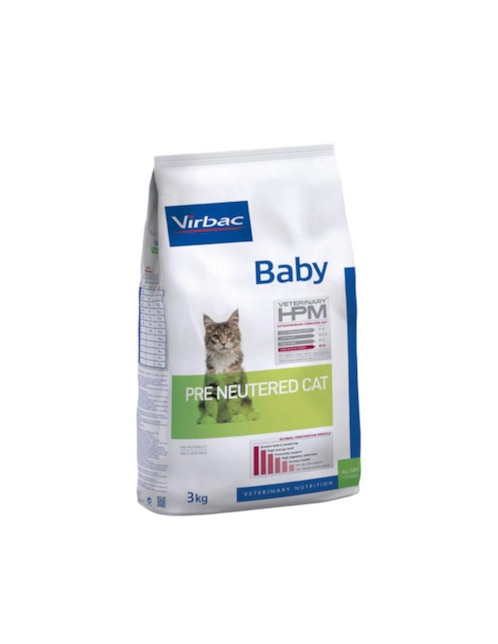 Croqueta Hpm Virbac de carne para gato etapa cachorro contenido individual 3 kg