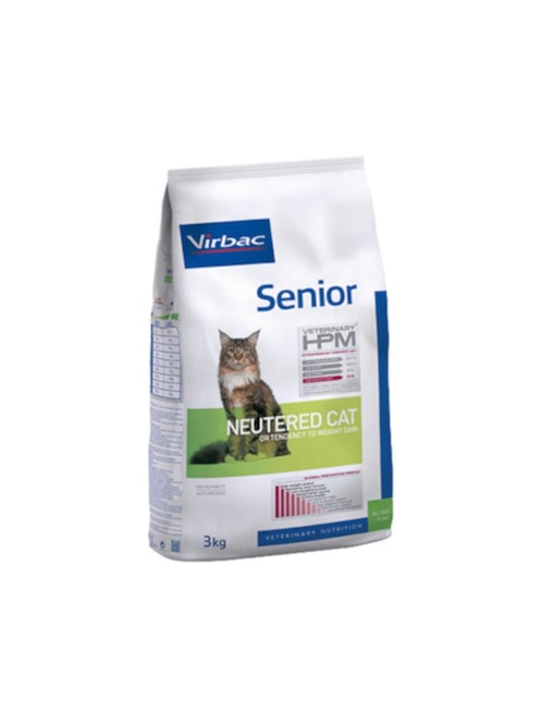 Croqueta Hpm Virbac de carne para gato etapa senior contenido individual 3 kg