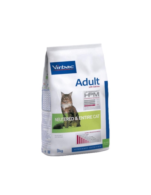 Croqueta Hpm Virbac de salmón para gato etapa adulto contenido individual 3 kg