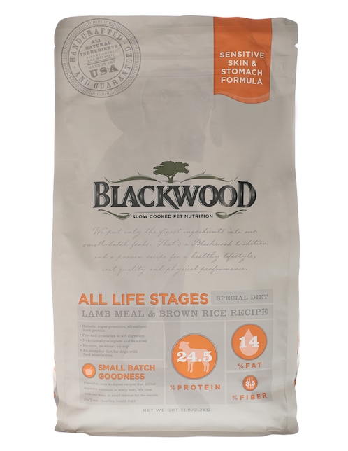 Croqueta Blackwood de cordero y arroz para perro todas las etapas