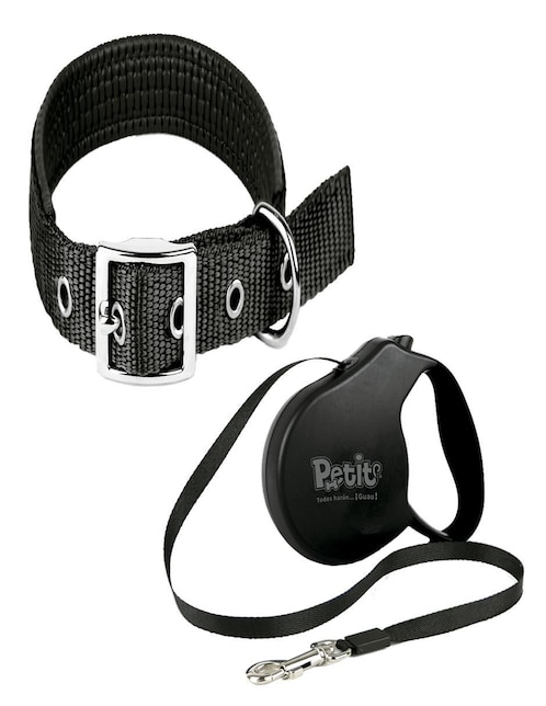 Correa y collar petits "de" poliéster "para" perro