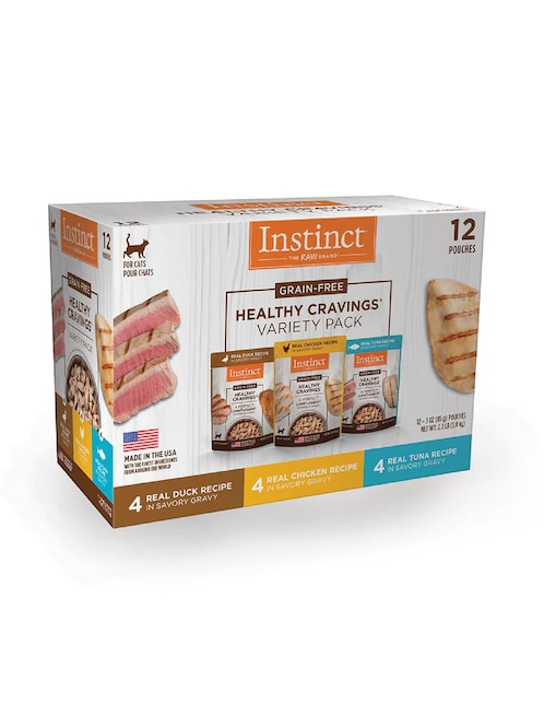 Kit alimento húmedo Instinct de atún para gato todas las etapas contenido 1 kg