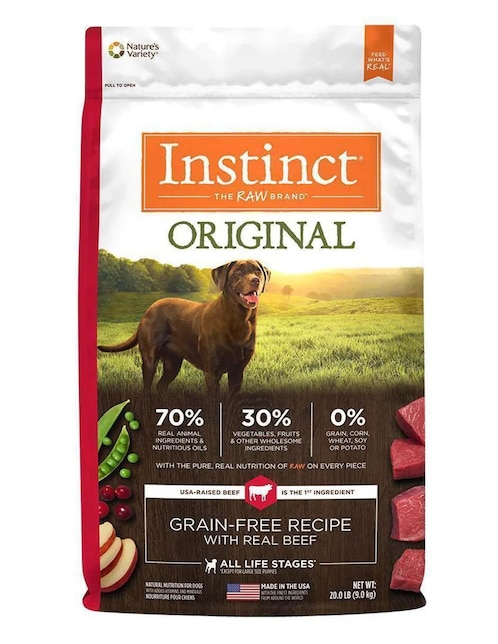 Croqueta de Carne con pollo para perro todas las etapas contenido 9 kg