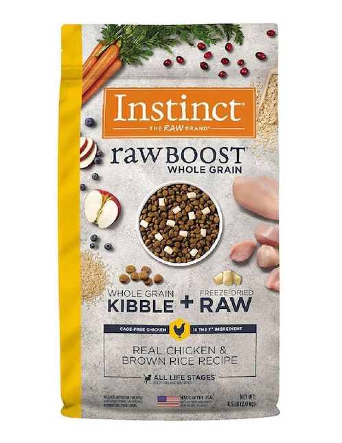 Croqueta Instinct de pollo para perro todas las etapas contenido 2 kg