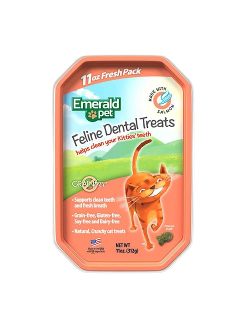 Premio de salmón cuidado dental para gato 312 g