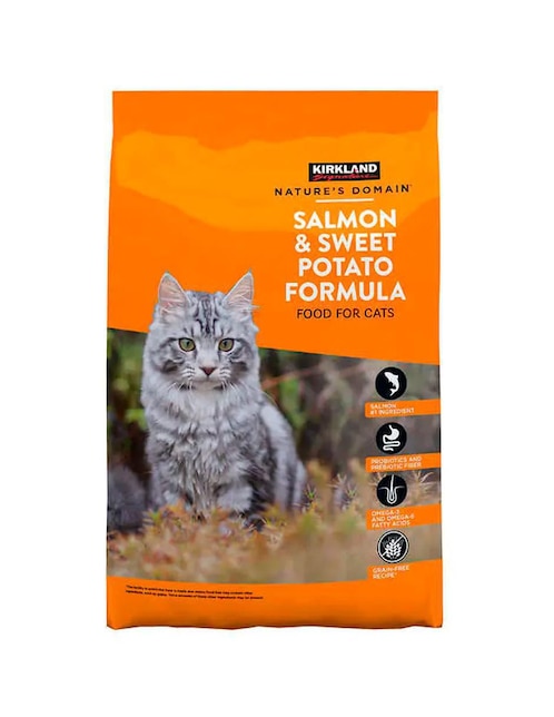 Croqueta Kirkland Signature de salmón para gato etapa todas las etapas contenido 8 kg