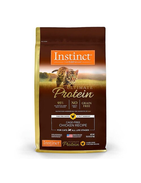 Croqueta Instinct de pollo para gato todas las etapas contenido 4.5 kg
