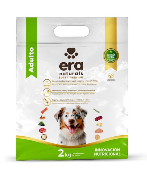 Croqueta Era Naturals de carne con arroz para perro etapa adulto contenido 2 kg