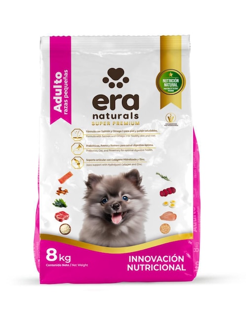 Croqueta Era Naturals de carne con arroz para perro etapa adulto contenido 8 kg