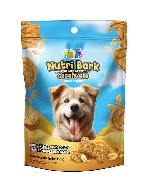 Galletas Fancy Pets de crema de cacahuate premio para perro 130 g