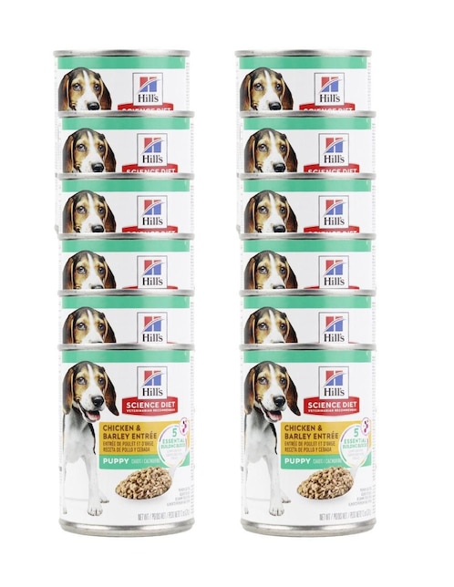 Alimento húmedo Hill's science diet de pollo para perro etapa cachorro contenido 377 g 12 piezas