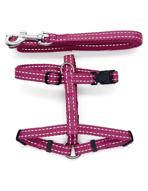 ARNÉS Y CORREA ZOOPET BASIC, XCH, ROSA