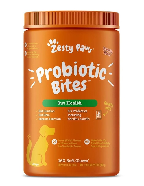 Suplemento alimenticio para mascota probiótico Zesty paws