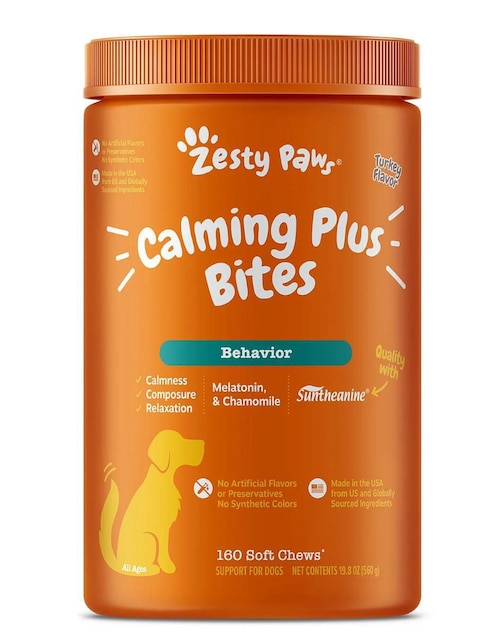 Suplemento alimenticio para mascota reducir estrés y ansiedad Zesty paws