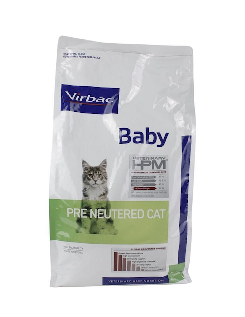 Croqueta Hpm Virbac de carne para gato etapa cachorro 1.5 kg