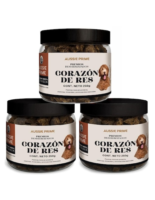 Premio de res para perro contenido pack x3 250 g Premio de res para perro contenido pack x3 250 g
