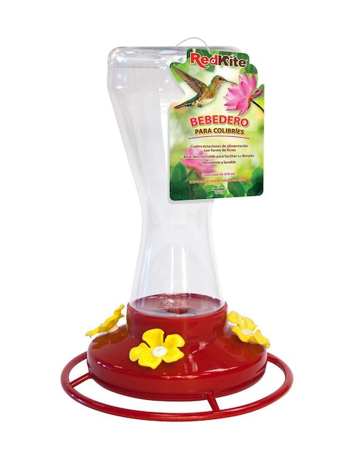 Bebedero transparente para colibri Redkite 475 ML