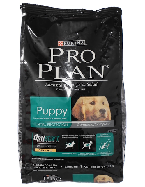 Croqueta Pro Plan de pollo y arroz para perro etapa cachorro contenido 1 kg