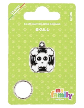 Placa de identificación para Perro My Family negra
