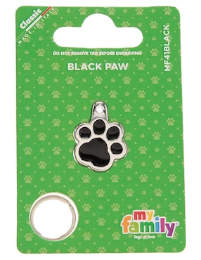 Placa de identificación para Perro My Family negro