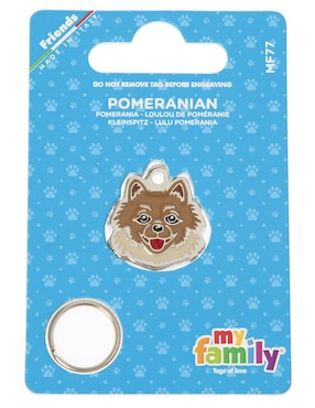 Placa de identificación para Perro My Family café