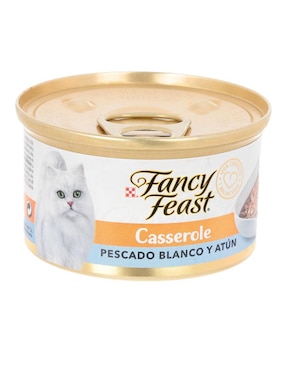 Alimento Húmedo Fancy Feast De Pescado Blanco Y Atún Para Gato Etapa Adulto Contenido 85 G