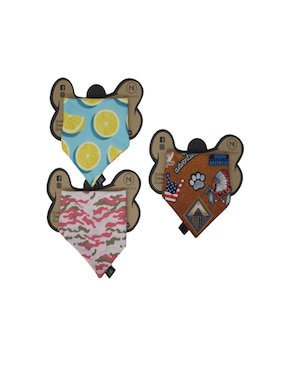 Set de 3 pañuelos doble vista para Mascota Mi Pañuelo