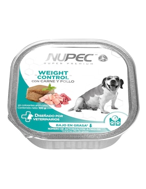 Alimento húmedo Nupec de Carne con pollo para perro etapa adulto contenido 400 g