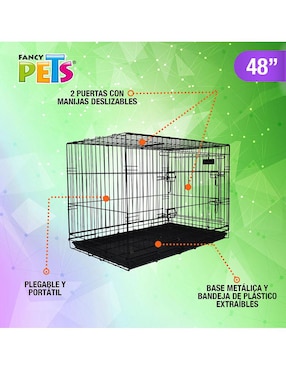 Jaula metálica plegable para mascota Fancy Pets