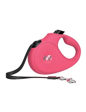 Correa Retráctil Fancy Pets 5mts Rosa