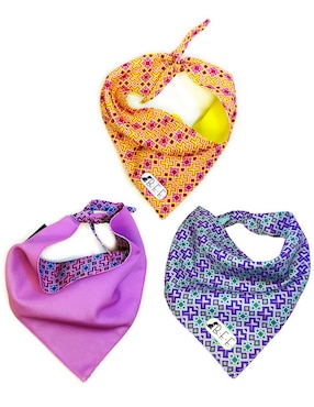 Kit De 3 Bandanas Artesanales Para Perro BFF