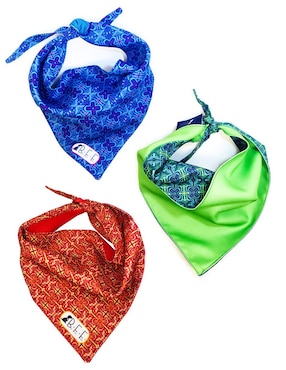 Kit De 3 Bandanas Artesanales Para Perro BFF