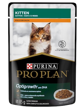 Alimento húmedo Pro Plan de Pollo para gato etapa cachorro contenido 85 g