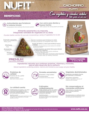 Croqueta Nufit de Pollo para perro etapa cachorro