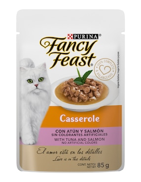 Alimento Húmedo Fancy Feast De Atún Y Salmón Para Gato Contenido 85 G