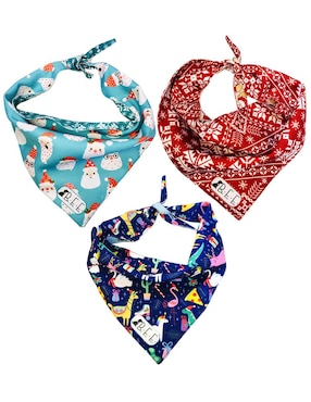 Set De 3 Bandanas Doble Vista BFF Para Mascotas