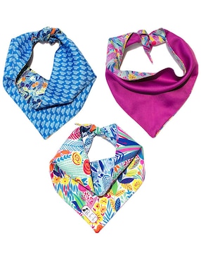 Set De 3 Bandanas Doble Vista BFF Para Mascotas