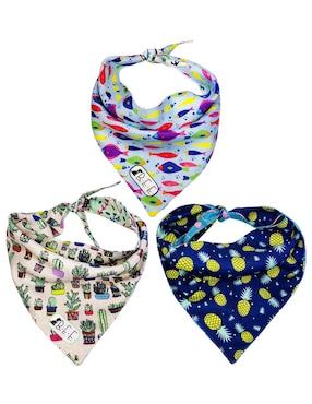 Set De 3 Bandanas Doble Vista BFF Para Mascotas