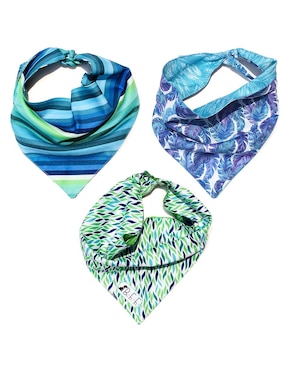 Kit De 3 Bandanas Artesanales Doble Vista Para Perro BFF