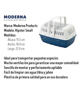 Transportadora para viaje pequeñas especies Moderna
